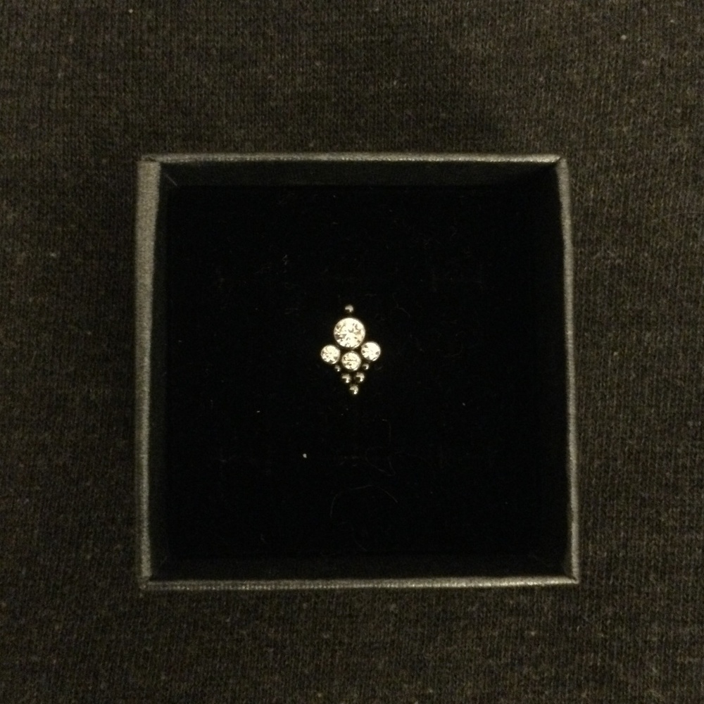 16g Threaded Titanium Cluster Earring Cartilage (top only)